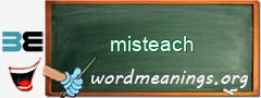 WordMeaning blackboard for misteach